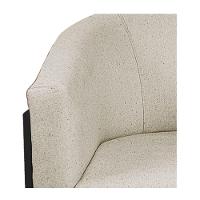 Kit 02 Poltronas Luiza Base De Ferro Preto Corano Nozes E Linho Cor Bege - 2