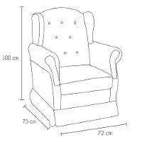 Poltrona de Amamentação com Balanço e Puff Corino Bege - 5