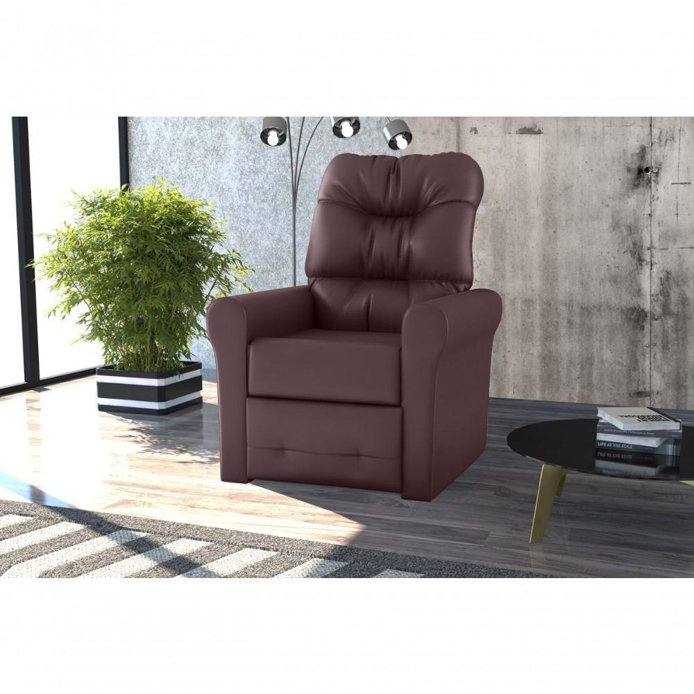 Poltrona Do Papai Reclinável Clio - Marrom Corino - 2