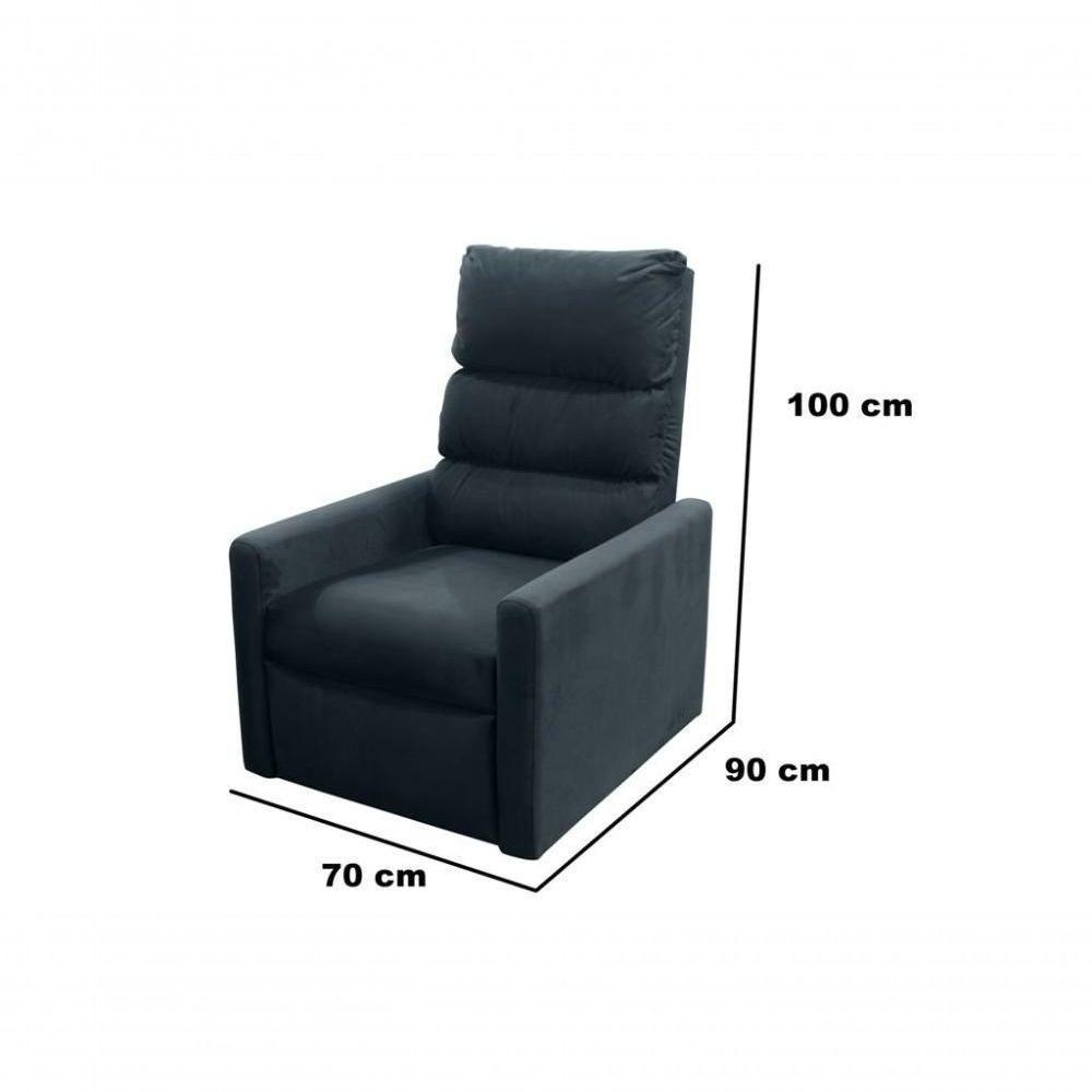 Poltrona Do Papai Reclinável Turin - Chumbo Light - 4