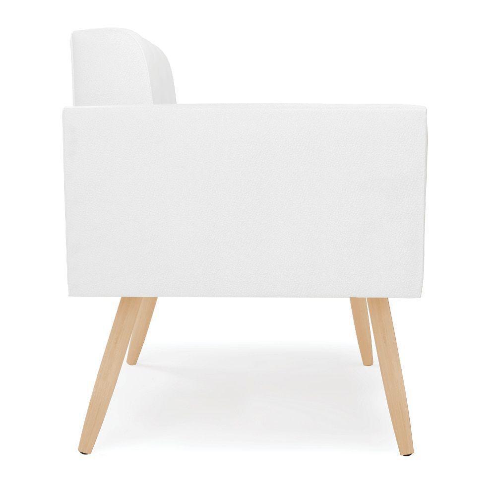 Poltrona Elisa Corino Pés Palito Natural - D'rossi Cor Branco - 5