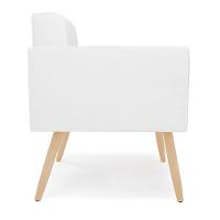 Poltrona Elisa Corino Pés Palito Natural - D'rossi Cor Branco - 5