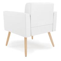 Poltrona Elisa Corino Pés Palito Natural - D'rossi Cor Branco - 6