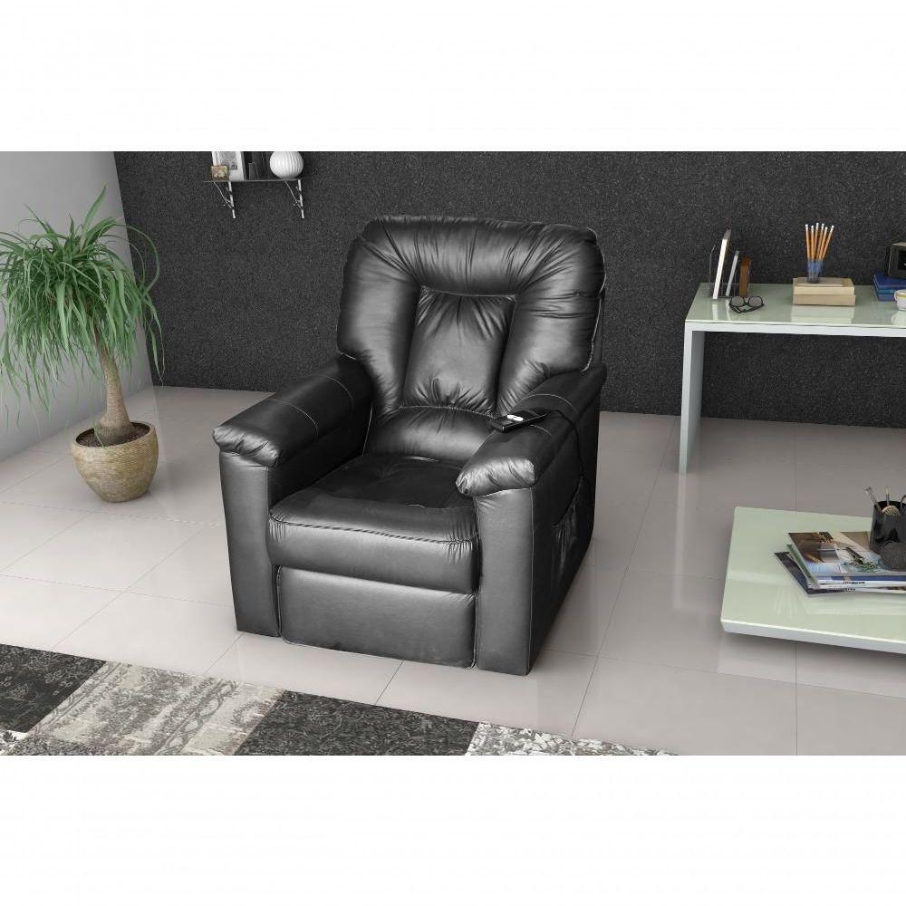 Poltrona Do Papai Reclinável - Preto Corino - 2