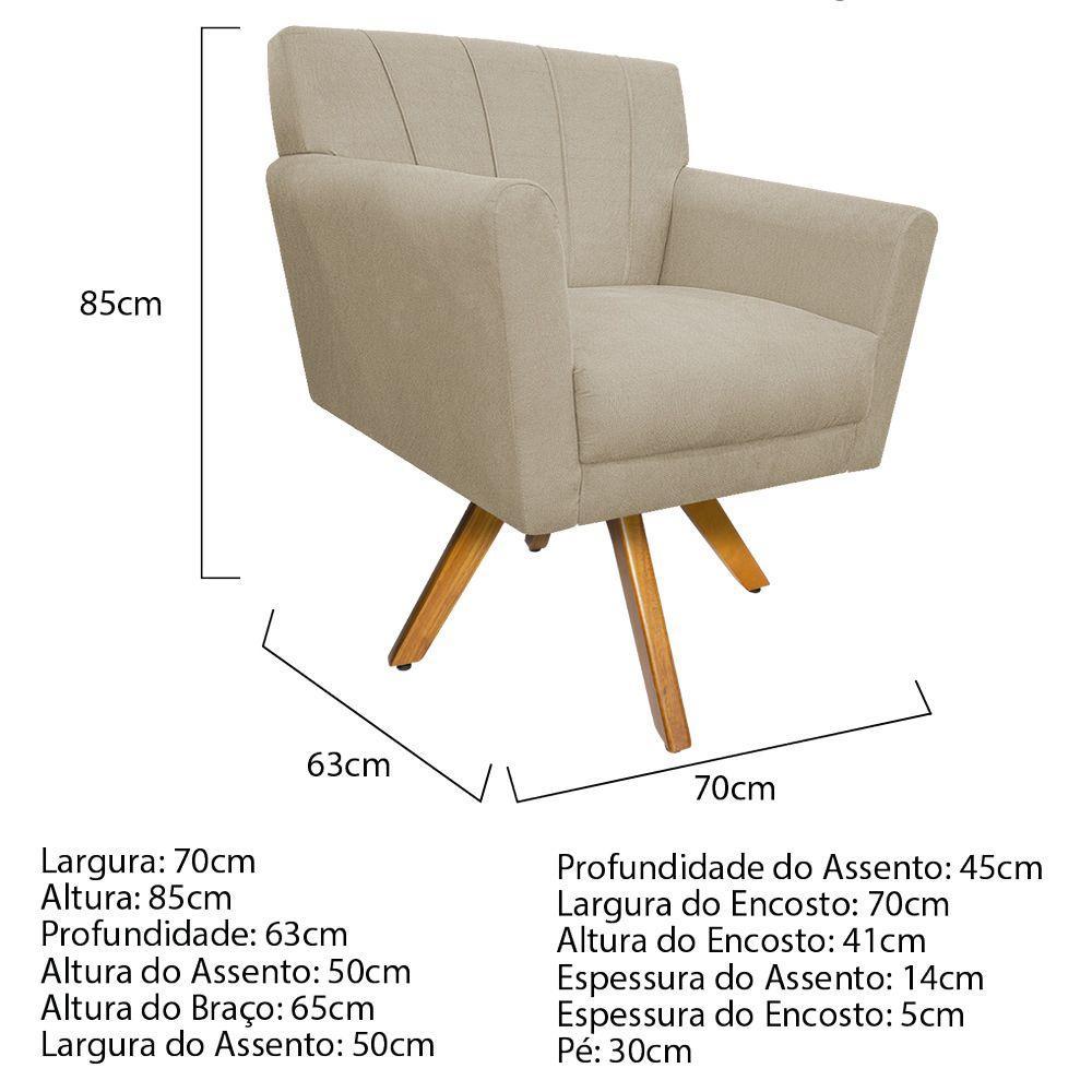 Poltrona Laura Suede Bege - 2