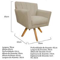 Poltrona Laura Suede Bege - 2