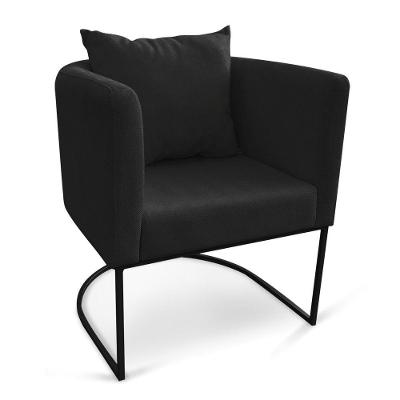 Poltrona Paola Linho Base Metálica Preto Cor A79 Preto