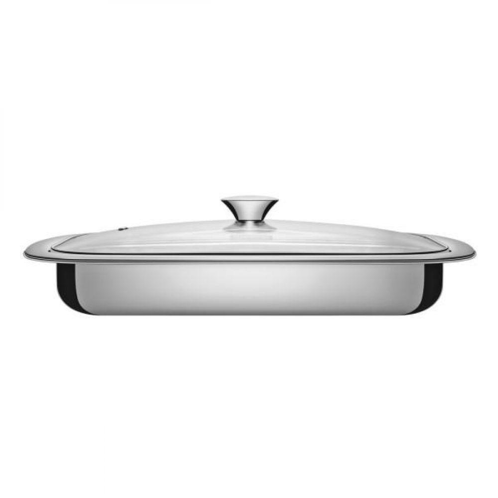 Assadeira Tramontina Cosmos Retangular Em Aço Inox 34cm 2,2L - 2