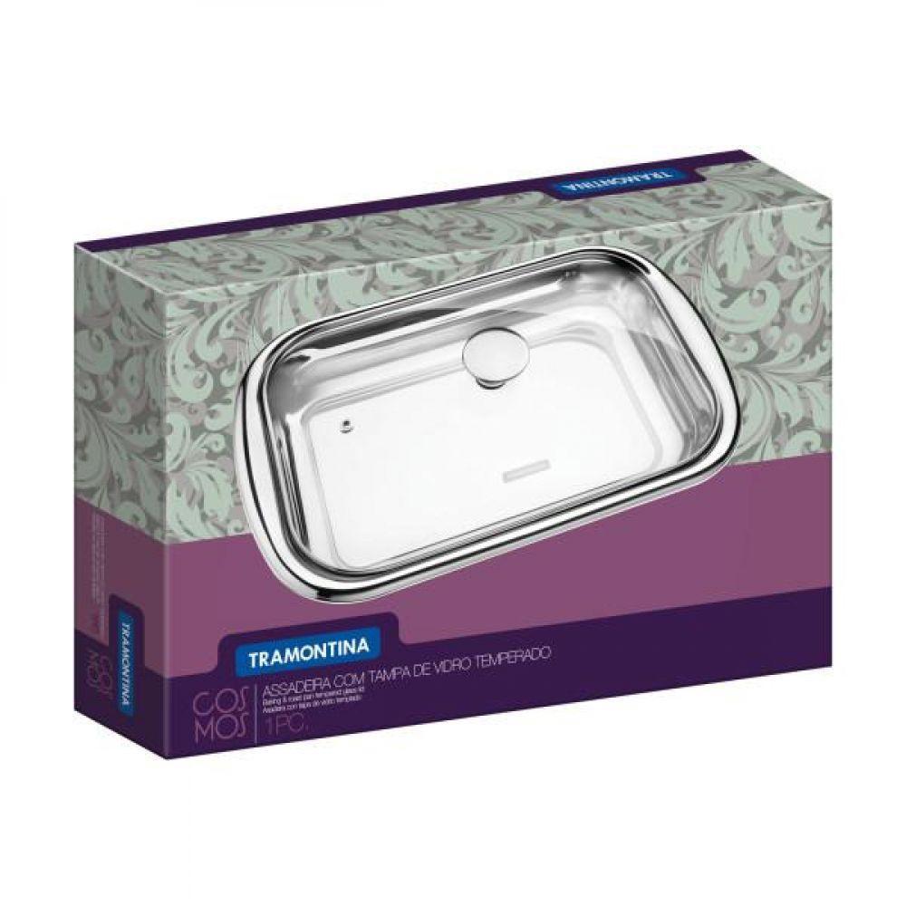 Assadeira Tramontina Cosmos Retangular Em Aço Inox 34cm 2,2L - 4