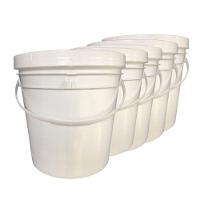 Balde Alça Plastica Para Por Comida 5 Litros 05 Peças - 1