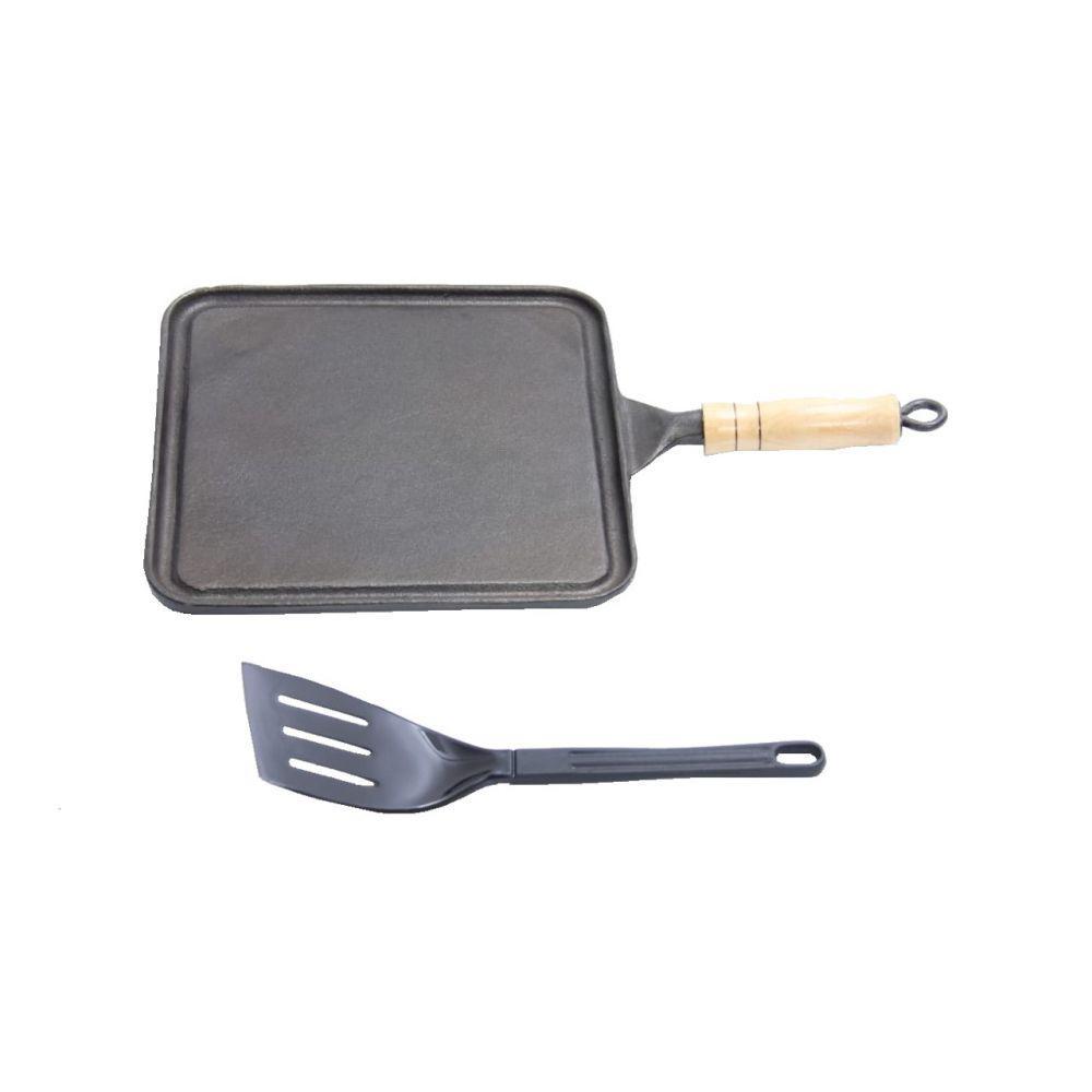 Bifeteira Antiaderente Quadrada Lisa 23X23Cm E Espátula - 1