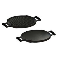 Bifeteira Redonda Preto Dupla Face Em Ferro Fundido 33 Cm. - 2