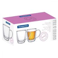 Conjunto de Xícaras para Café e Chá Vidro Duplo 2 Peças - 8