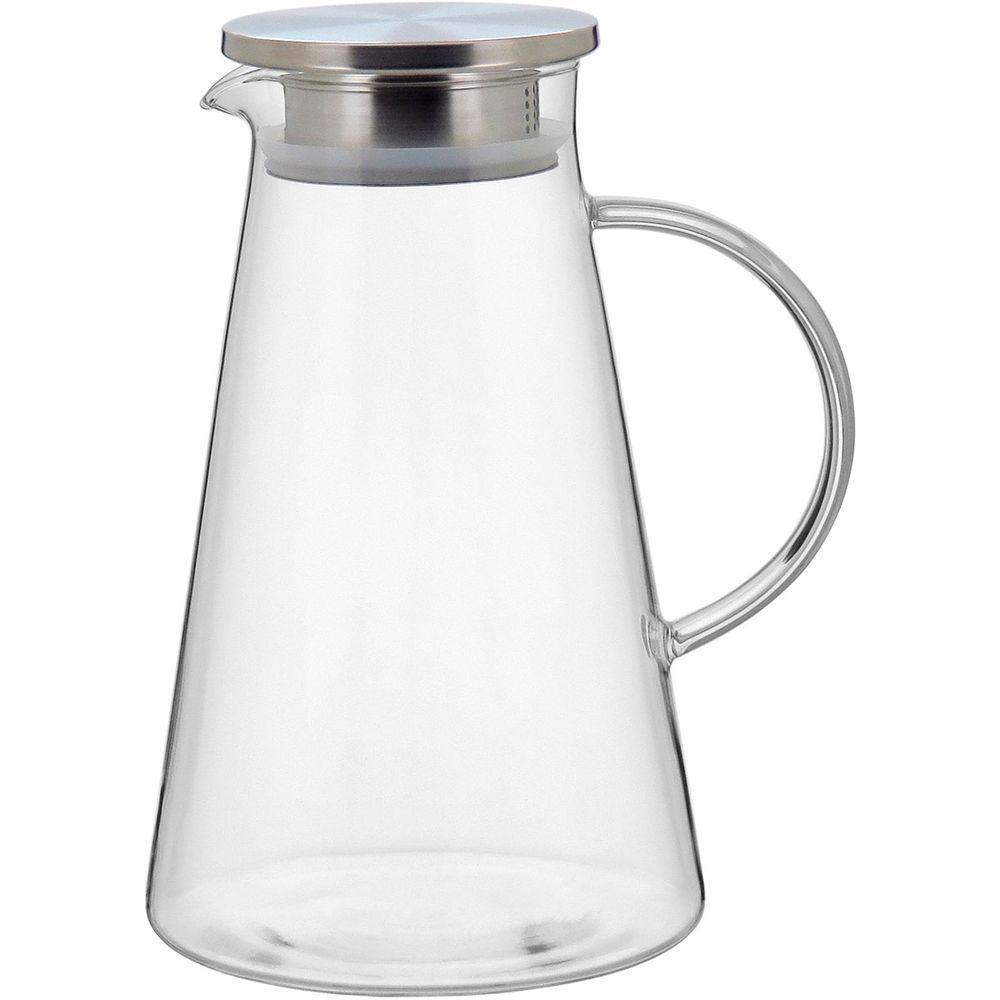 Jarra 23X18X18Cm 1,8L Borosilicato Transp Tampa Inox - 1