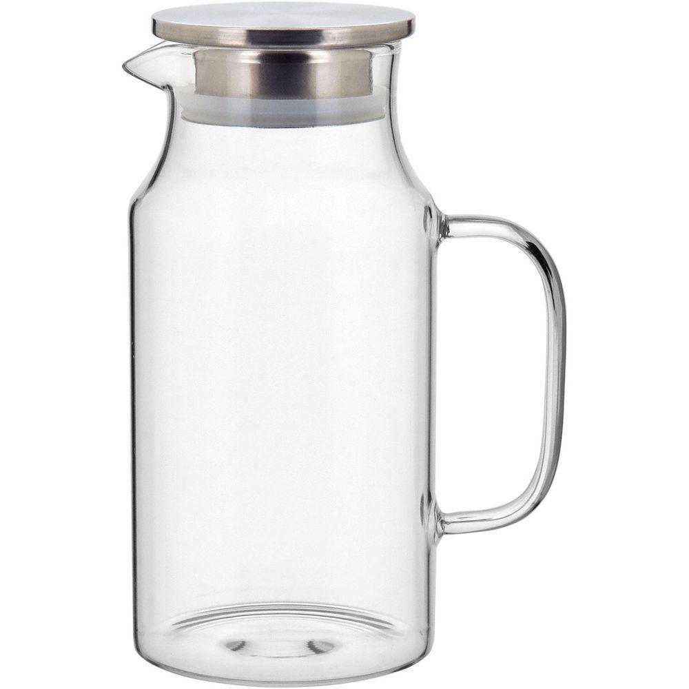 Jarra 23X16X16Cm 1,5L Borosilicato Transp Tampa Inox - 1