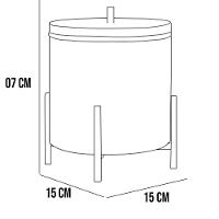 Kit 02 Lixeiras 06 Litros Kalli D01 Preto Fosco - 2