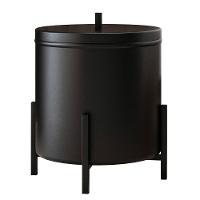 Kit 02 Lixeiras 06 Litros Kalli D01 Preto Fosco