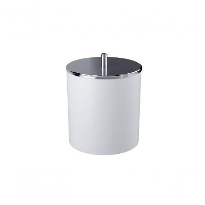 Lixeira Com Tampa Inox 19,5 X 20 X 22,4 Cm 5,4 L Branco Coza