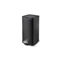 Lixeira Brinox Pedal Preta 20 Litros Em Aço Carbono Pintado, Linha Frame. Preto - 1