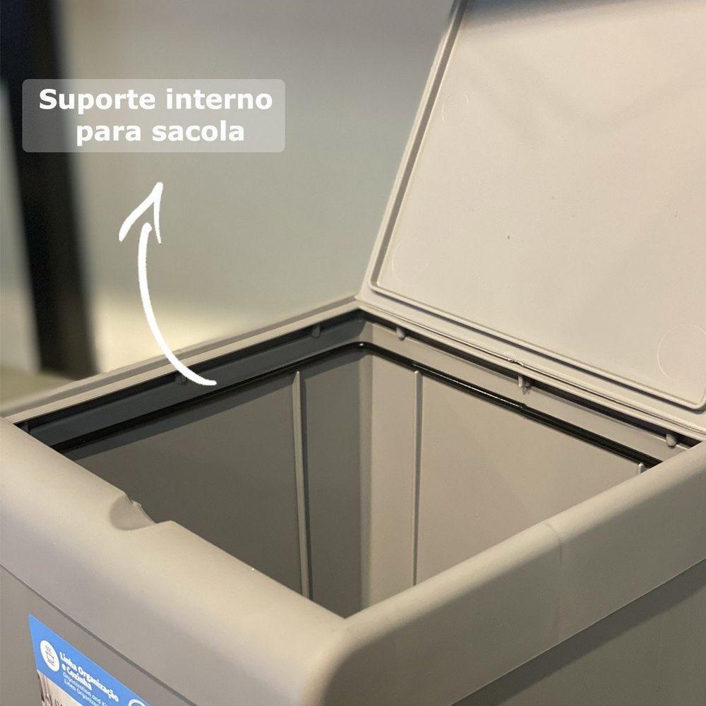 Lixeira De Pia Smile 5,4l - Stolf Cinza - 3