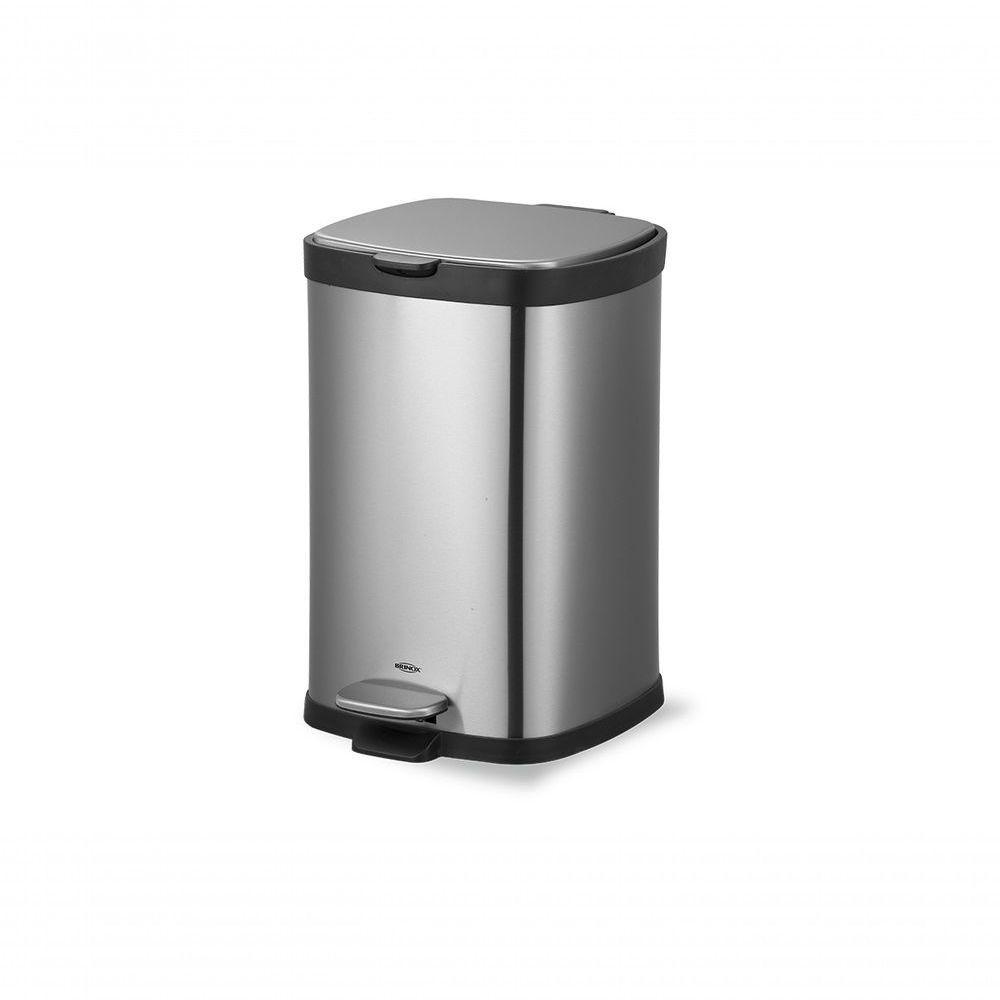 Lixeira Inox Pedal E Balde Frame 12l Brinox 33,9x26,1x40,3cm - 1