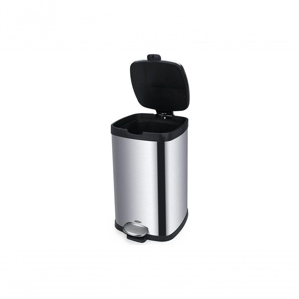 Lixeira Inox Pedal E Balde Frame 12l Brinox 33,9x26,1x40,3cm - 4