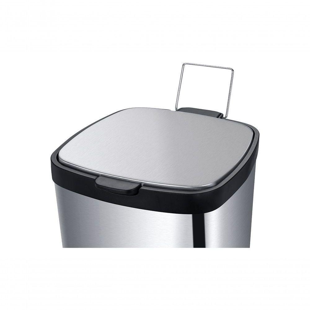Lixeira Inox Pedal E Balde Frame 12l Brinox 33,9x26,1x40,3cm - 5