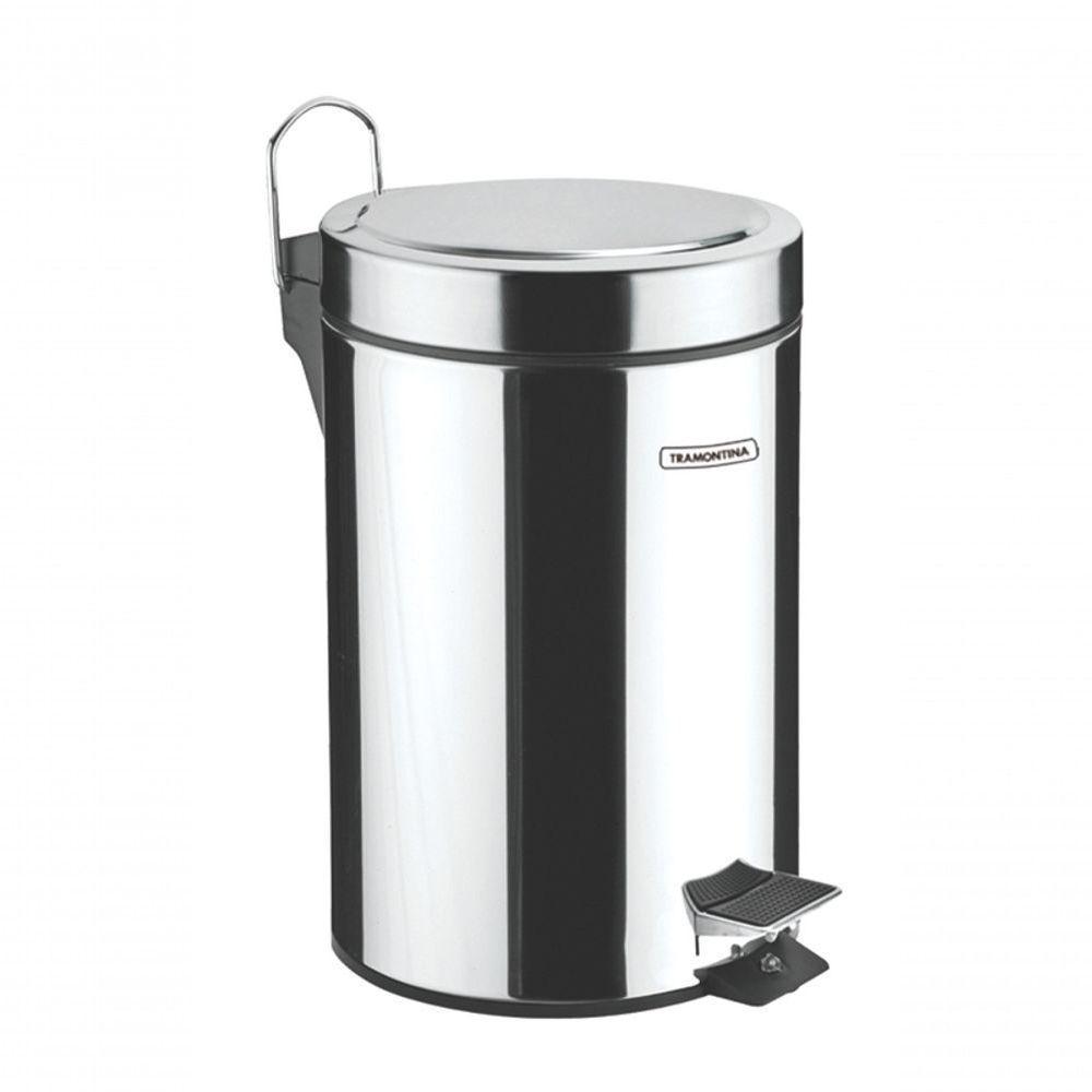 Lixeira Inox Com Pedal 3 L Acabamento Polido - 1