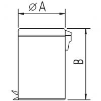 Lixeira Inox Com Pedal 3 L Acabamento Polido - 5