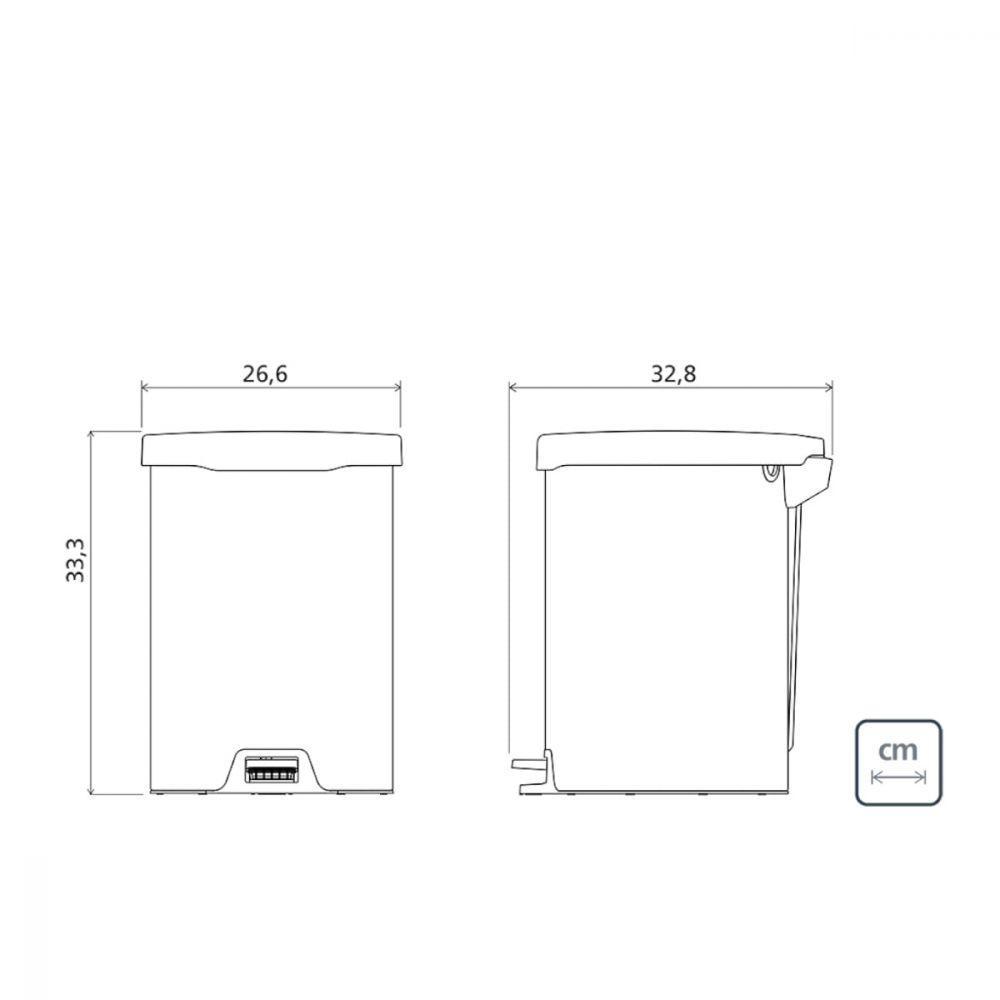 Lixeira com Pedal 12 Litros New Tramontina Aço Inox Polido - 7