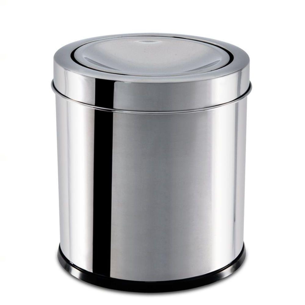 Lixeira Inox Tampa Basculante 3,2 L Brinox ø 15,5 X 17 Cm - 1