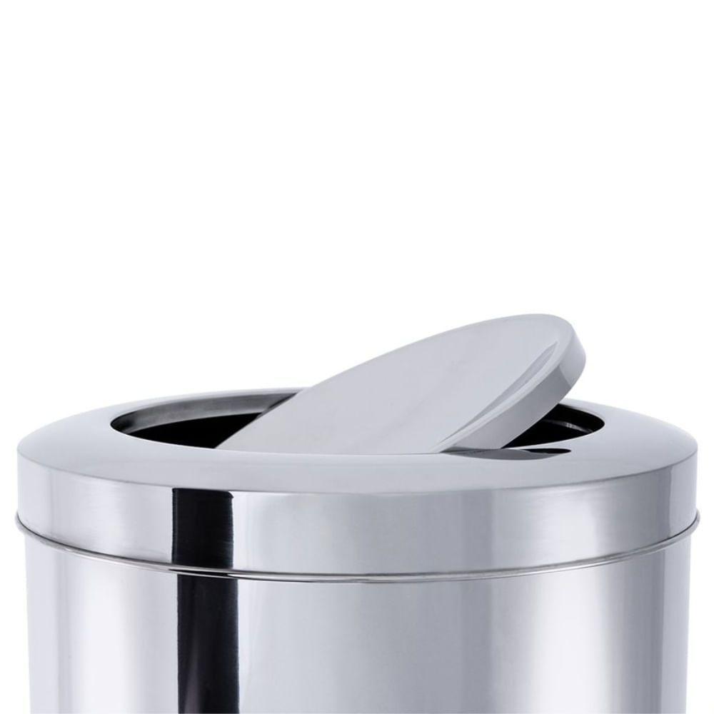 Lixeira Inox Tampa Basculante 3,2 L Brinox ø 15,5 X 17 Cm - 4