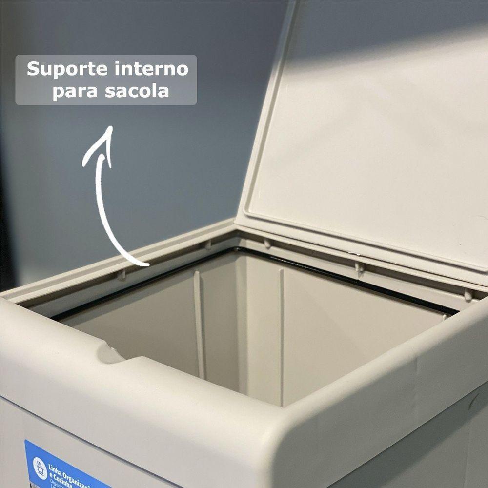 Lixeira De Pia Smile 5,4l - Stolf Areia - 3