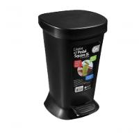 Lixeira Com Pedal Square 21,4 X 32 X 20,3 Cm 5 L Preto Coza - 1