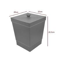 Lixeira Para Banheiro De Plástico Com Tampa - Stolf Cinza - 2