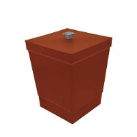 Lixeira Para Banheiro De Plástico Com Tampa - Stolf Vermelho - 1