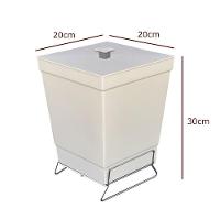 Lixeira Para Banheiro De Plástico Com Suporte Apoio - Stolf Areia - 3