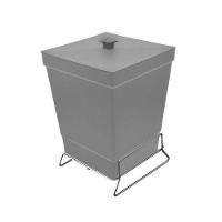 Lixeira Para Banheiro De Plástico Com Suporte Apoio - Stolf Cinza - 1