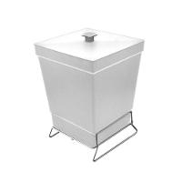 Lixeira Para Banheiro De Plástico Com Suporte Apoio - Stolf Branco - 1