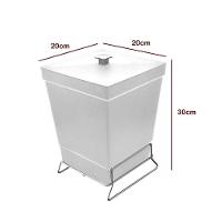 Lixeira Para Banheiro De Plástico Com Suporte Apoio - Stolf Branco - 2