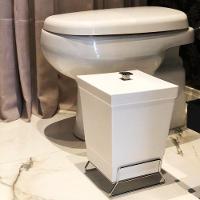 Lixeira Para Banheiro De Plástico Com Suporte Apoio - Stolf Branco - 3