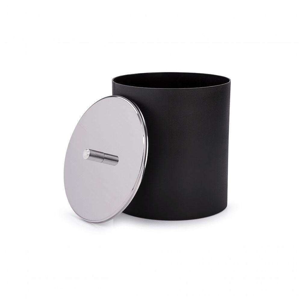 Lixeira Pp Tampa Inox ø 18,5 X 23 Cm Preto Brinox - 3