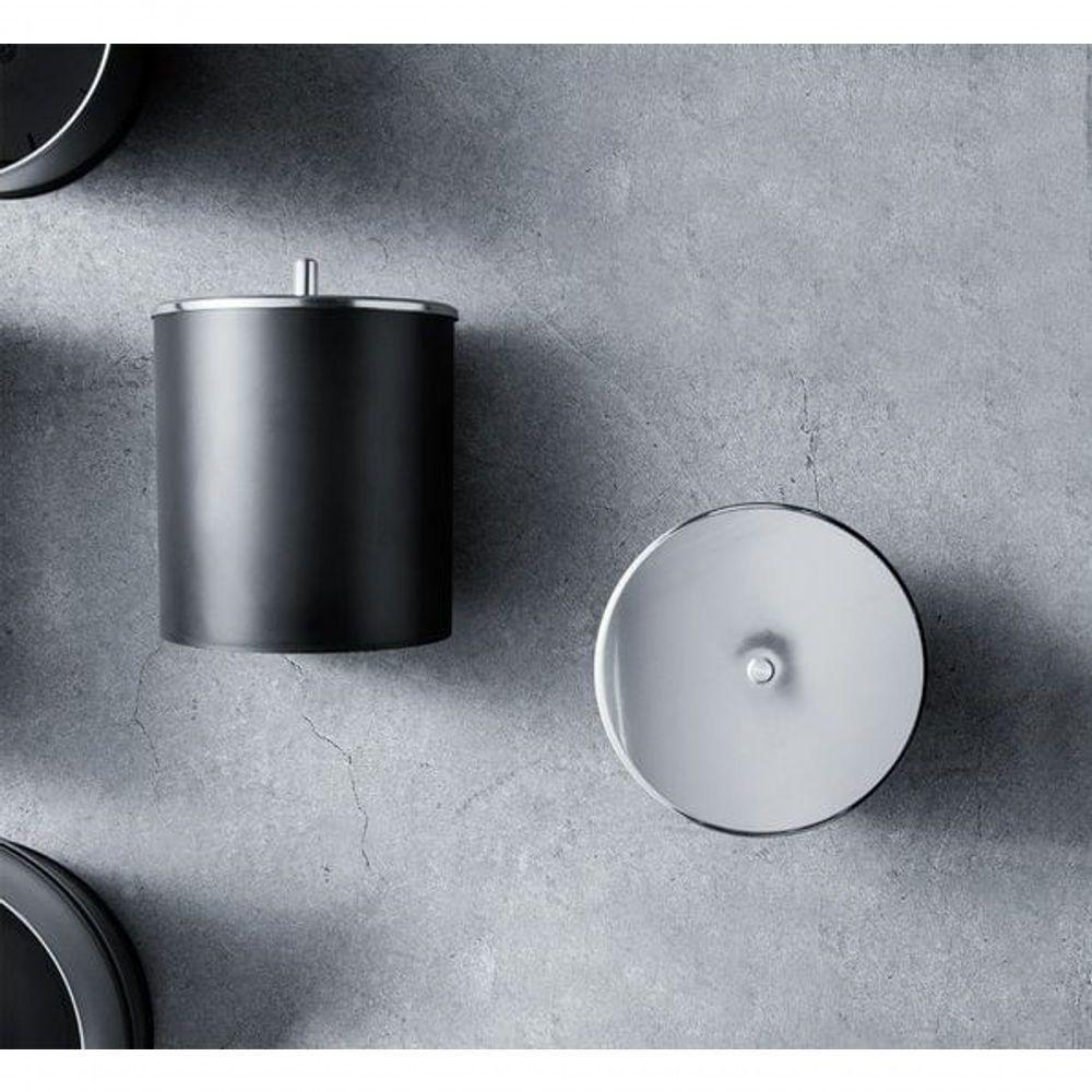 Lixeira Pp Tampa Inox ø 18,5 X 23 Cm Preto Brinox - 5