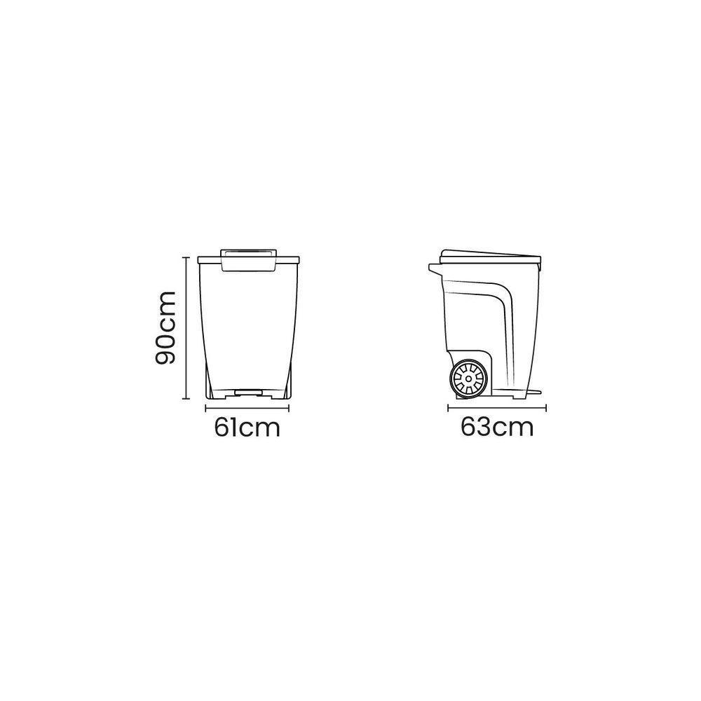 Lixeira Tramontina T-force Em Polipropileno Preto 100 L - 2