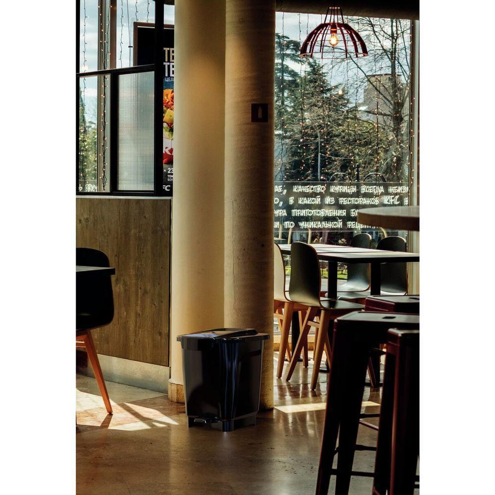 Lixeira Tramontina T-force Em Polipropileno Preto 25 Litros - 8