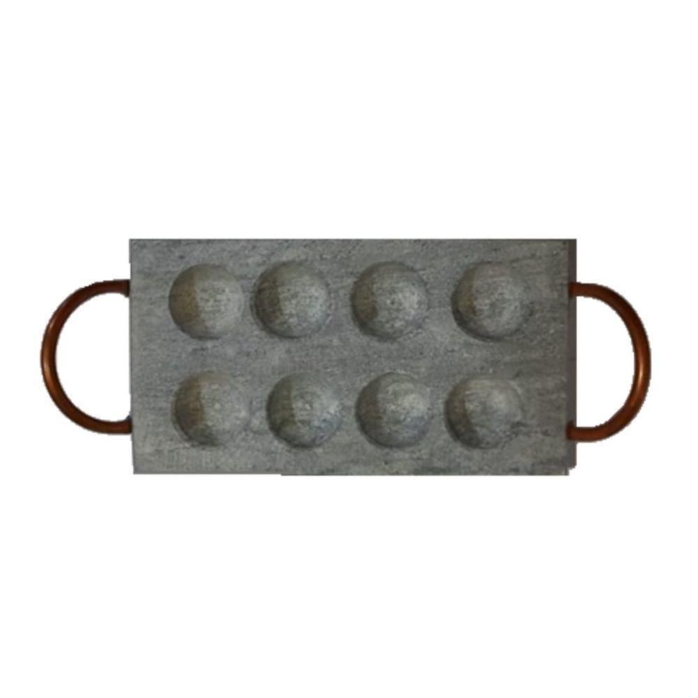 Provolera Retangular Pedra Sabão Pra Queijos 8 Furos 21X12Cm - 1