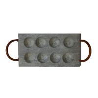 Provolera Retangular Pedra Sabão Pra Queijos 8 Furos 21X12Cm - 1