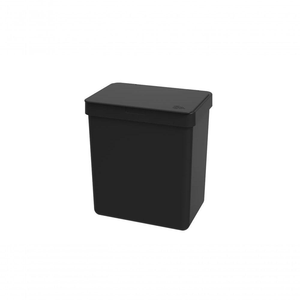 Lixeira Plástica 2,5 Litros, Linha Single, Marca Coza, Preto, 16,4 X 11,8 X 18,5 Cm (cxlxa) Preto - 1