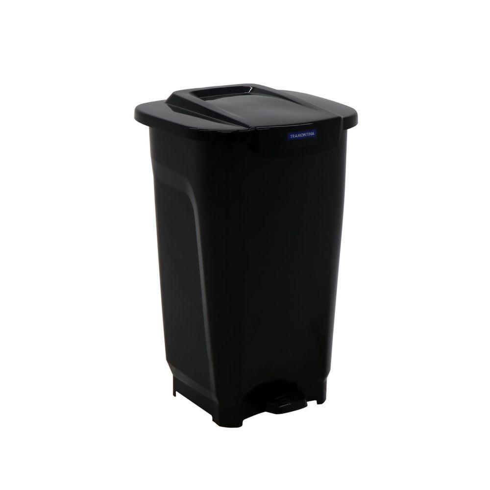 Lixeira Tramontina T-Force Em Polipropileno Preto 50 L - 1