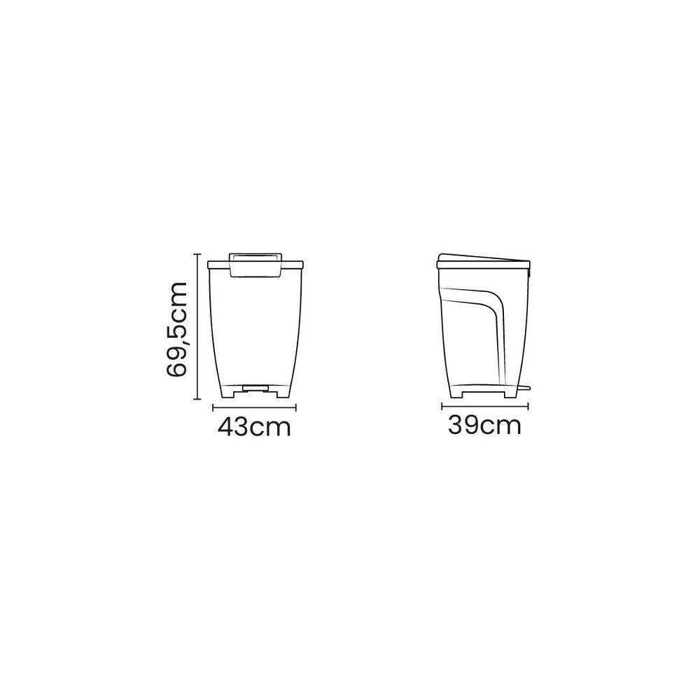 Lixeira Tramontina T-Force Em Polipropileno Preto 50 L - 2